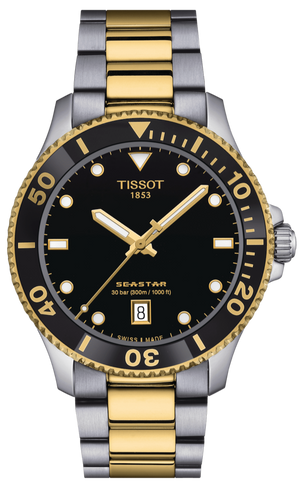 Tissot Seastar 1000 Black Dial Two Tone Steel Strap Watch For Men - T120.410.22.051.00 Buy Now By Tissot