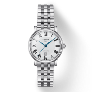 Tissot T Classic Carson Premium Automatic Lady Silver Dial Silver Steel Strap Watch for Women - T122.207.11.033.00 Buy Now By Tissot