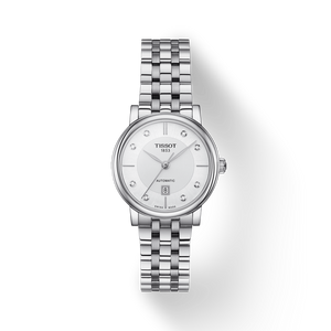 Tissot T Classic Carson Premium White Diamonds Dial Silver Steel Strap Watch for Women - T1222071103600 Buy Now By Tissot