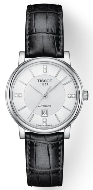 Tissot Carson Premium Lady Born to Be Brace Special Edition Silver Dial Black Leather Strap Watch for Women - T122.207.16.036.00 Buy Now By Tissot