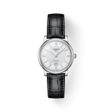 Tissot Carson Premium Lady Born to Be Brace Special Edition Silver Dial Black Leather Strap Watch for Women - T122.207.16.036.00 Buy Now By Tissot