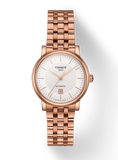 Tissot T Classic Carson Premium White Dial Rose Gold Steel Strap Watch for Women - T122.207.33.031.00 Buy Now By Tissot