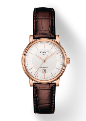 Tissot T Classic Carson Premium White Dial Brown Leather Strap Watch for Women - T122.207.36.031.00 Buy Now By Tissot
