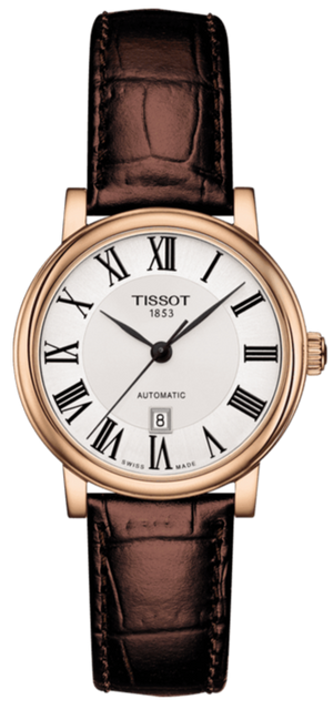 Tissot T Classic Carson Premium White Dial Brown Leather Strap Watch for Women - T122.207.36.033.00 Buy Now By Tissot
