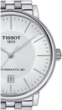 Tissot T Classic Carson Premium Powermatic 80 White Dial Silver Steel Strap Watch For Men - T122.407.11.031.00 Buy Now By Tissot