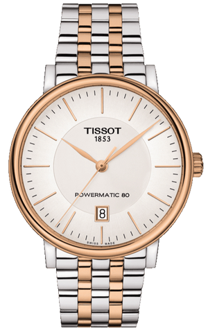 Tissot Carson Premium Powermatic 80 White Dial Two Tone Steel Strap Watch For Men - T122.407.22.031.01 Buy Now By Tissot