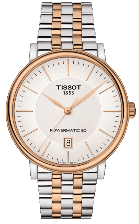 Tissot Carson Premium Powermatic 80 White Dial Two Tone Steel Strap Watch For Men - T122.407.22.031.01 Buy Now By Tissot