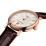 Tissot Carson Premium Powermatic 80 White Dial Brown Leather Strap Watch For Men - T122.407.36.031.00 Buy Now By Tissot