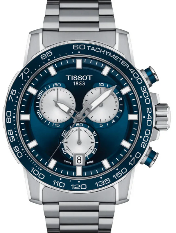 Tissot Supersport Chrono Blue Dial Silver Steel Strap Watch For Men - T125.617.11.041.00 Buy Now By Tissot
