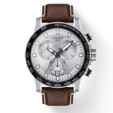 Tissot Supersport Chrono Silver Dial Brown Leather Strap Watch for Men - T125.617.16.031.00 Buy Now By Tissot