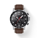 Tissot Supersport Chrono Black Dial Brown Leather Strap Watch for Men - T125.617.16.051.01 Buy Now By Tissot