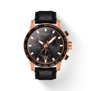 Tissot Supersport Chrono Black Dial Black Leather Strap Watch for Men - T125.617.36.051.00 Buy Now By Tissot