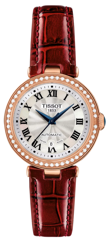 Tissot Bellissima Small Lady Diamonds Silver Dial Brown Leather Strap Watch For Women - T126.207.66.113.00 Buy Now By Tissot
