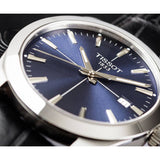 Tissot Gentlemen Blue Dial Black Leather Strap Watch for Men - T127.410.16.041.01 Buy Now By Tissot