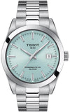 Tissot Gentleman Powermatic 80 Silicium Ice Blue Silver Steel Strap Watch For Men - T127.407.11.351.00 Buy Now By Tissot
