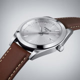 Tissot Gentleman Powermatic 80 Silicium Silver Dial Brown Leather Strap Watch For Men - T127.407.16.031.00 Buy Now By Tissot