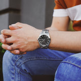 Tissot Gentleman Black Dial Silver Steel Strap Watch For Men - T127.410.11.051.00 Buy Now By Tissot