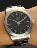 Tissot Gentleman Black Dial Silver Steel Strap Watch For Men - T127.410.11.051.00 Buy Now By Tissot