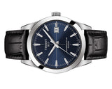 Tissot Gentleman Powermatic 80 Silicium Blue Dial Black Leather Strap Watch For Men - T127.407.16.041.01 Buy Now By Tissot