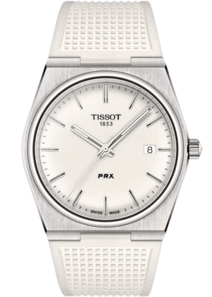 Tissot PRX 40 White Dial White Rubber Strap Watch For Men - T137.410.17.011.00 Buy Now By Tissot
