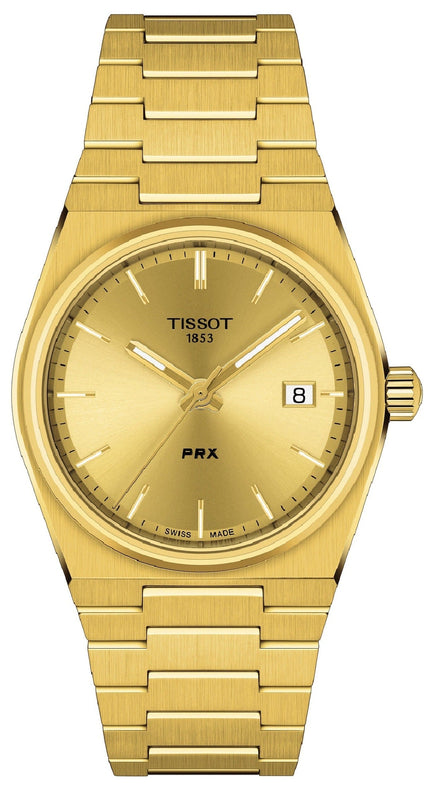 Tissot PRX Champagne Yellow Gold Dial Gold Steel Strap Watch for Men - T137.410.33.021.00 Buy Now By Tissot