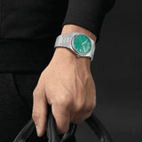 Tissot PRX Powermatic 80 Automatic Mint Green Dial Silver Steel Strap Watch for Men - T137.407.11.091.01