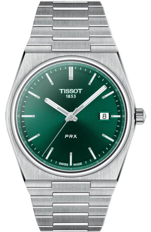 Tissot PRX Green Dial Silver Steel Strap Watch For Men - T137.410.11.091.00 Buy Now By Tissot