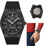 Tissot PRX Powermatic 80 Carbon Black Dial Black Rubber Strap Watch for Men - T137.907.97.201.00 Buy Now By Tissot