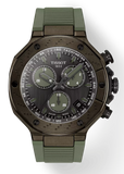 Tissot T Race Chronograph Black Dial Green Rubber Strap Watch for Men - T141.417.37.061.02 Buy Now By Tissot