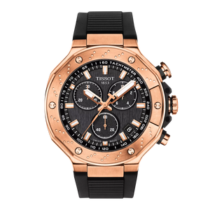 Tissot T Race Chronograph Black Dial Black Rubber Strap Watch For Men - T141.417.37.051.00 Buy Now By Tissot