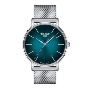 Tissot Everytime Gent Green Dial Silver Mesh Bracelet Watch for Men - T143.410.11.091.00 Buy Now By Tissot