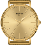Tissot T Classic Everytime Medium Gold Dial Gold Mesh Bracelet Watch For Men - T109.410.33.021.00 Buy Now By Tissot