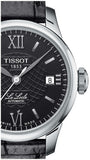 Tissot Le Locle Automatic Lady Black Dial Black Leather Strap Watch for Women - T41.1.123.57 Buy Now By Tissot