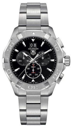 Tag Heuer Aquaracer Chronograph Black Dial Silver Steel Strap Watch for Men - CAY1110.BA0927 Buy Now By Tag Heuer