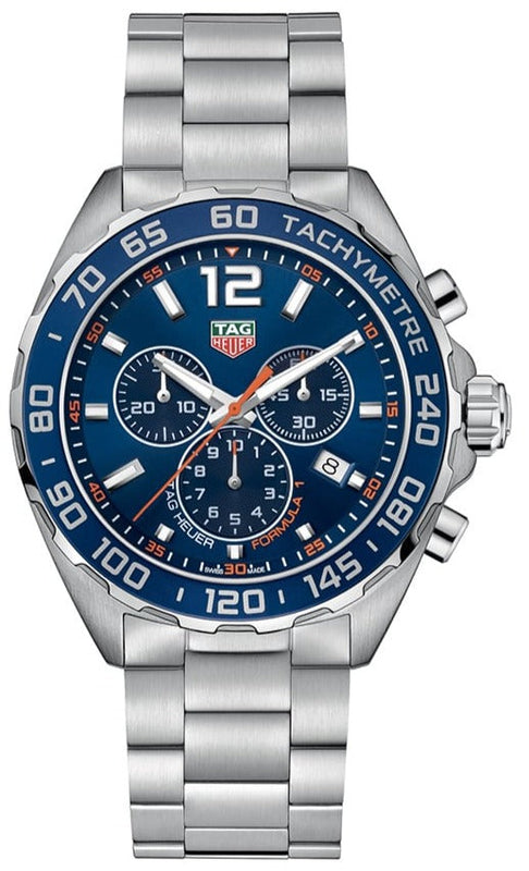 Tag Heuer Formula 1 Chronograph Blue Dial Silver Steel Strap Watch for Men - CAZ1014.BA0842 Buy Now By Tag Heuer