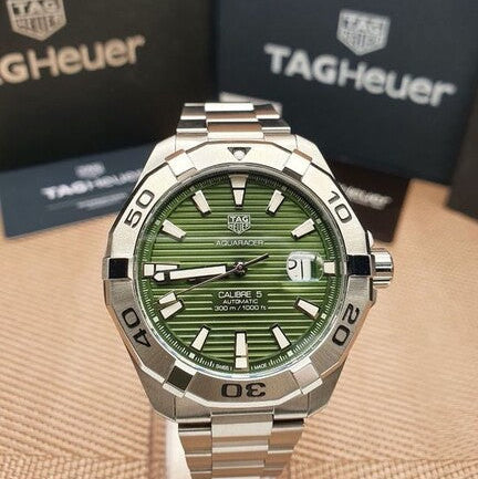 Tag Heuer Aquaracer Green Dial Watch for Men - WAY2015.BA0927