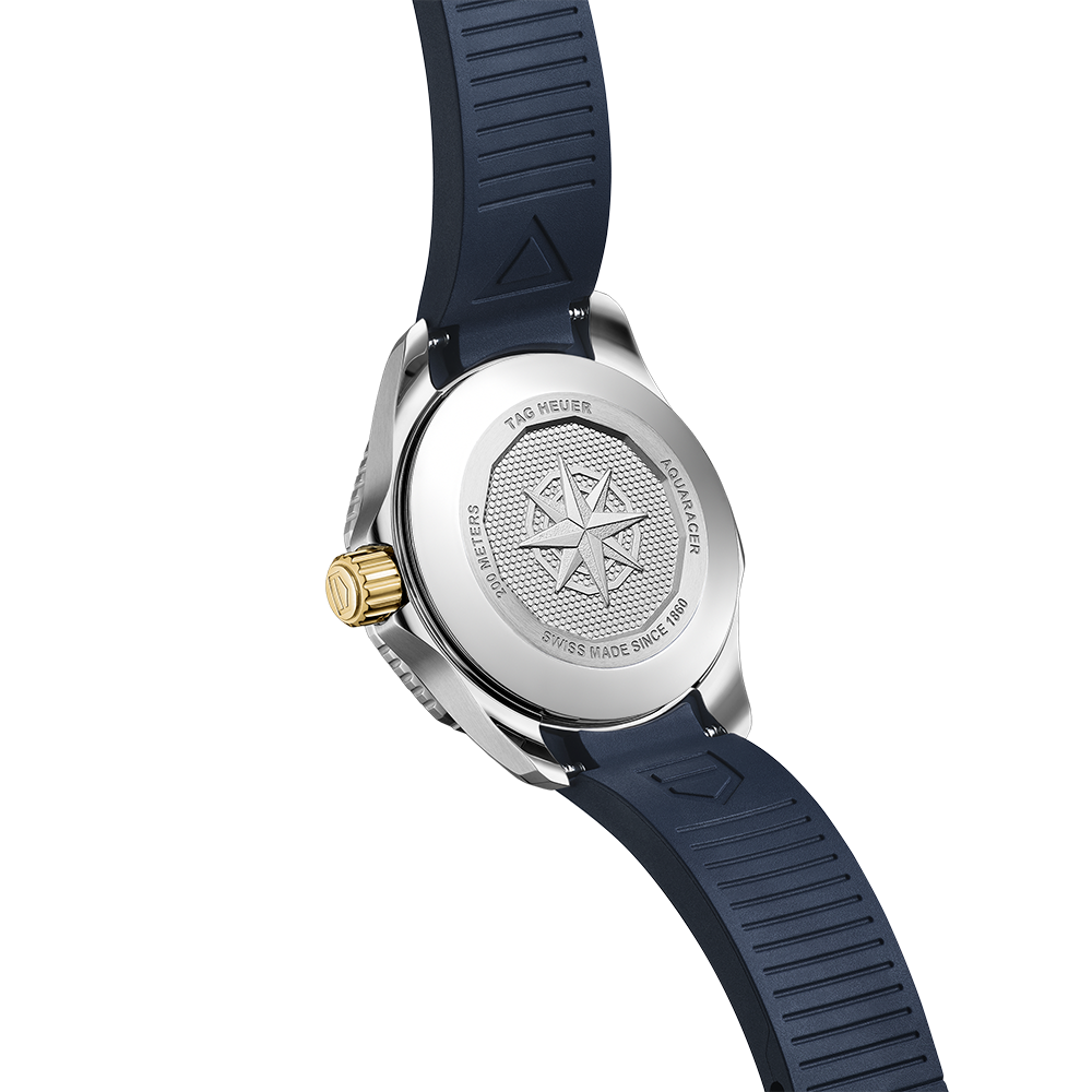 Tag Heuer Aquaracer Professional 200 Automatic Diamonds Blue Dial Blue Rubber Strap Watch for Women - WBP2450.FT6215 Buy Now By Tag Heuer