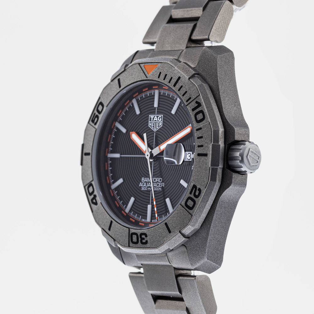 Tag Heuer Aquaracer Bamford Automatic Black Dial Grey Steel Strap Watch for Men - WAY208F.BF0638