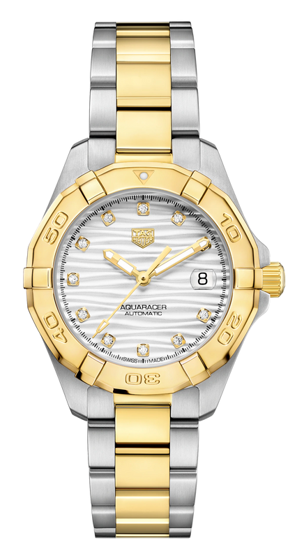 Tag Heuer Aquaracer Automatic Diamonds Silver Dial Two Tone Steel Strap Watch for Women - WBD2321.BB0320 Buy Now By Tag Heuer