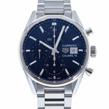 Tag Heuer Carrera Chronograph 41mm Blue Dial Silver Steel Strap Watch for Men - CBK2112.BA0715 Buy Now By Tag Heuer