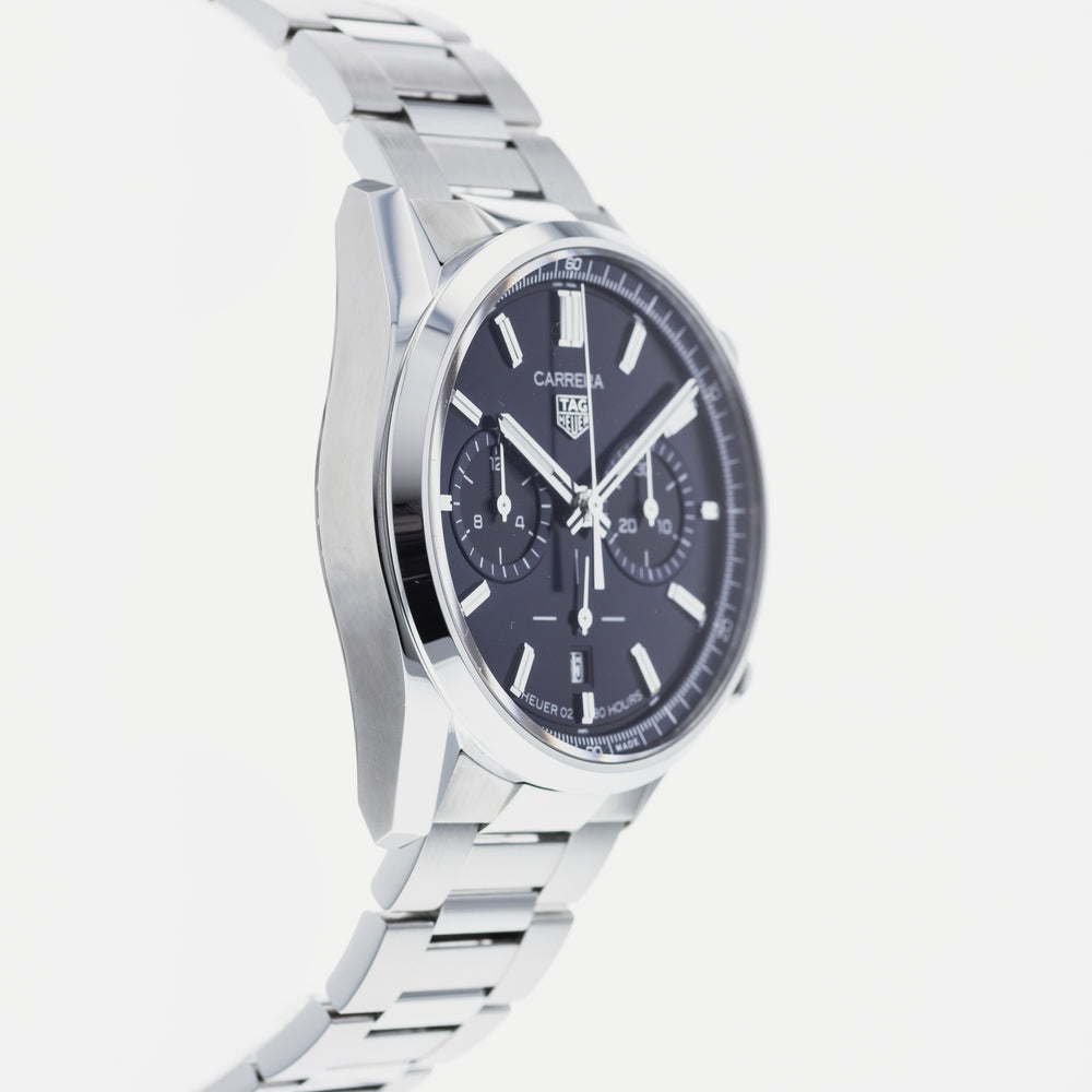 Tag Heuer Carrera Chronograph Blue Dial Silver Steel Strap Watch for Men - CBN2011.BA0642 Buy Now By Tag Heuer