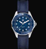 Tag Heuer Aquaracer Quartz Mother of Pearl Blue Dial Blue NATO Strap Watch for Women - WAY131L.FT6091 Buy Now By Tag Heuer