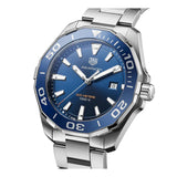 Tag Heuer Aquaracer Blue Dial Silver Steel Strap Watch for Men - WAY101C.BA0746 Buy Now By Tag Heuer