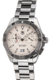 Tag Heuer Aquaracer Chronograph White Dial Silver Steel Strap Watch for Men - WAY111Y.BA0928 Buy Now By Tag Heuer