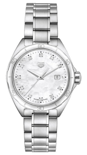 Tag Heuer Formula 1 Diamonds Mother Of Pearl White Dial Silver Steel Strap Watch for Women - WBJ1419.BA0664 Buy Now By Tag Heuer