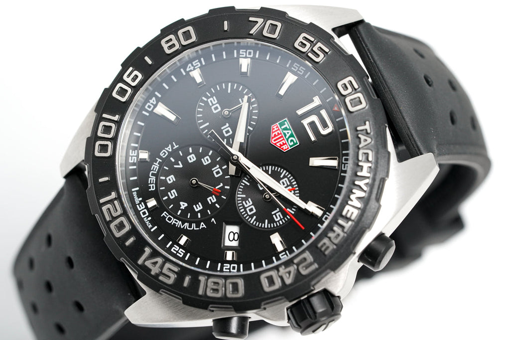 Tag Heuer Formula 1 Black Dial Black Leather Strap Watch for Men - CAZ1010.FT8024 Buy Now By Tag Heuer
