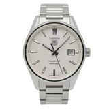 Tag Heuer Carrera Automatic Caliber 5 White Dial Silver Steel Strap Watch for Men - WAR211B.BA0782 Buy Now By Tag Heuer