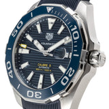 Tag Heuer Aquaracer Calibre 5 Automatic Blue Dial Blue Rubber Strap Watch for Men - WAY201B.FT6150 Buy Now By Tag Heuer