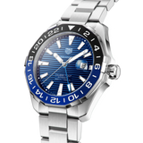 Tag Heuer Aquaracer GMT Calibre 6 Automatic Blue Dial Silver Steel Strap Watch for Men - WAY201T.BA0927 Buy Now By Tag Heuer