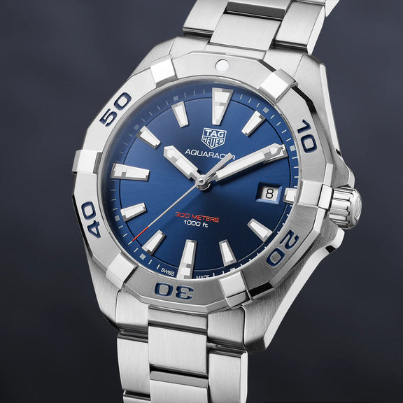 Tag Heuer Aquaracer Blue Dial Silver Steel Strap Watch for Men - WBD1112.BA0928 Buy Now By Tag Heuer